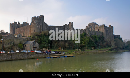 Pembroke Castle in West-Wales Stockfoto