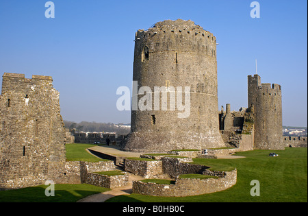 Pembroke Castle in West-Wales Stockfoto