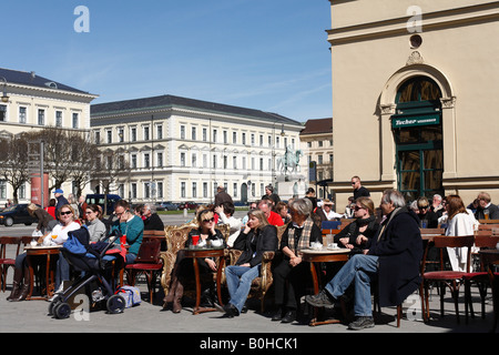 Café Tombosi, Odeonsplatz, München, Bayern, Deutschland Stockfoto