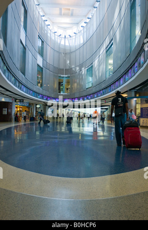 George Bush Intercontinental Airport Terminal am Morgen, Houston, Texas, USA Stockfoto