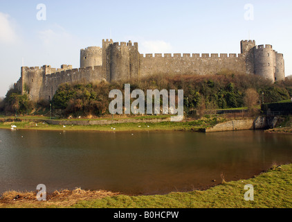 Pembroke Castle in West-Wales Stockfoto