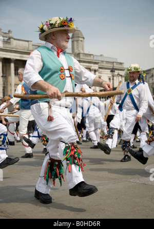 die jährlichen Westminster-Tag des Tanzes 10 05 08 in Trafalgar Sqaure London UK Stockfoto