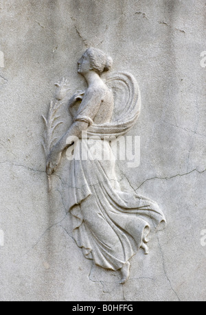 Grabstein Detail verändern Suedfriedhof alten Friedhof im Süden von München, Bayern, Deutschland Stockfoto