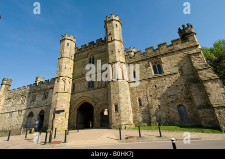 Battle Abbey in West Sussex UK, Schauplatz einer entscheidenden Schlacht zwischen Sachsen und Normannen in der englischen Geschichte, wo Harold starb Stockfoto