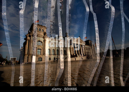 Reichstag, Denkmal für die ermordeten Mitglieder des Parlaments, Berlin, Deutschland Stockfoto