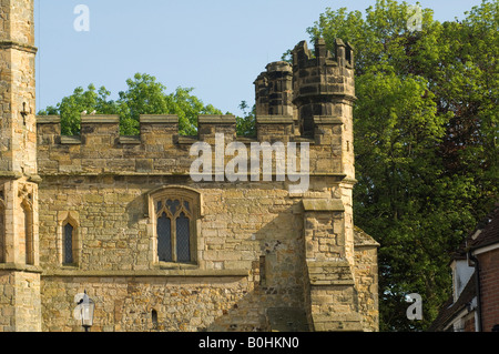 Battle Abbey in West Sussex UK, Schauplatz einer entscheidenden Schlacht zwischen Sachsen und Normannen in der englischen Geschichte, wo Harold starb Stockfoto