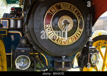 Kesselblech von Burrell Straße Lokomotive Dampftraktor Stockfoto