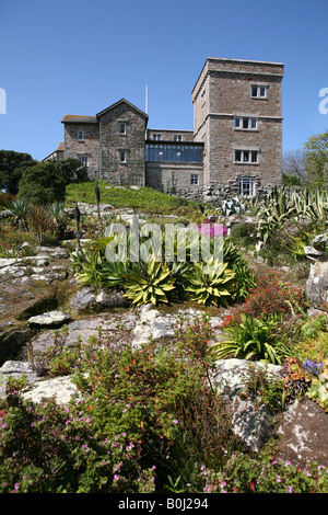 Tresco Klostergarten, Tresco, Isles of Scilly, Großbritannien Stockfoto