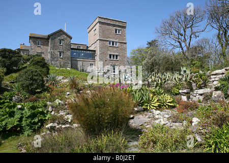 Tresco Klostergarten, Tresco, Isles of Scilly, Großbritannien Stockfoto