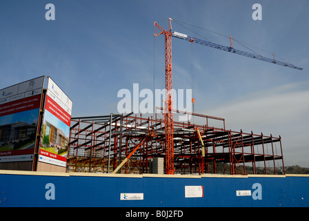 Baustelle der Waliser Versammlung Regierung Neubauten in Aberystwyth, Wales Stockfoto
