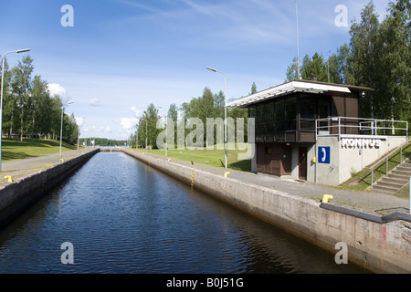 Eintrag zu Konnus Kanal (Konnuksen Kanava), Finnland Stockfoto