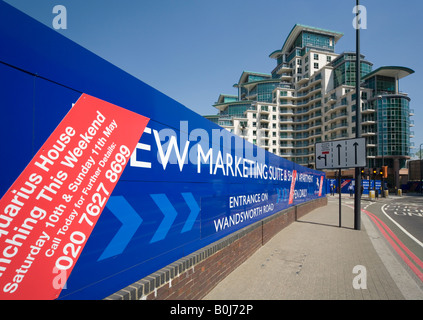 St Georges Wharf Apartments zum Verkauf Nine Elms Vauxhall London Stockfoto