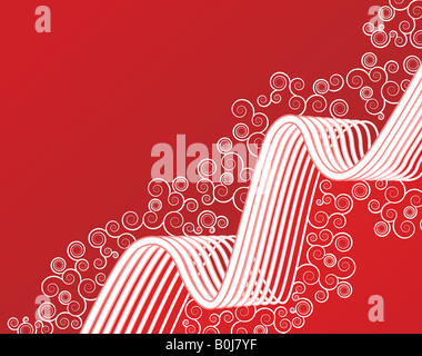Vektor-Illustration der rote Spiralen und Kunst Hintergrund gefüttert Stockfoto