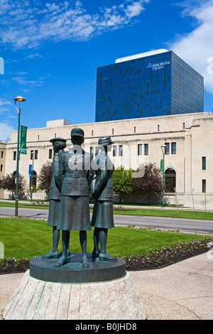 Britischen Commonwealth Frauen s Memorial im Gedenkpark Winnipeg Manitoba Kanada Stockfoto