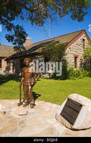 Conservation Corps Statue in Lincoln State Park in Fort Mandan North Dakota USA Stockfoto