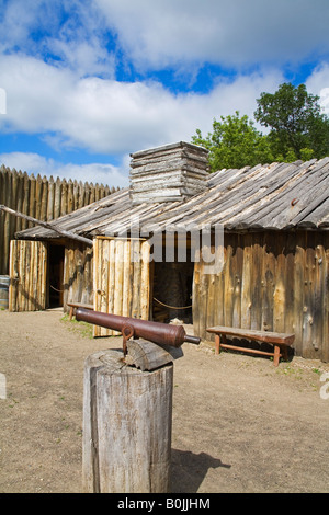 Fort Mandan historischen Ort Washburn North Dakota USA Stockfoto