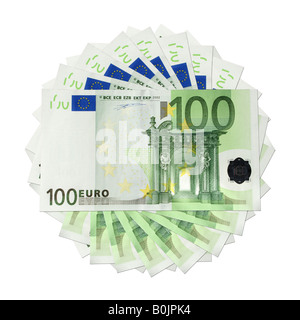 100 Euro-Banknoten, eintausend Euro überhaupt Stockfoto