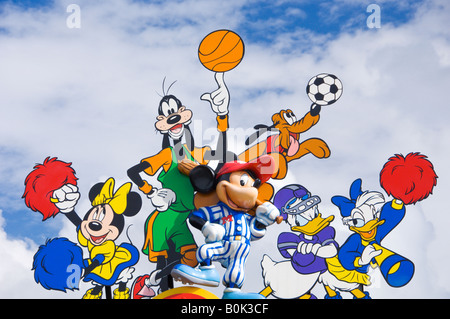 Team-Mickey speichern Schild am Downtown Disney in Lake Buena Vista, Florida USA Stockfoto