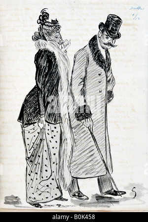 "Das Paar", c1870-1893. Künstler: Guy de Maupassant Stockfoto