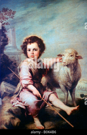 "Der gute Hirte", c 1650. Artist: Bartolomé Esteban Murillo Stockfoto