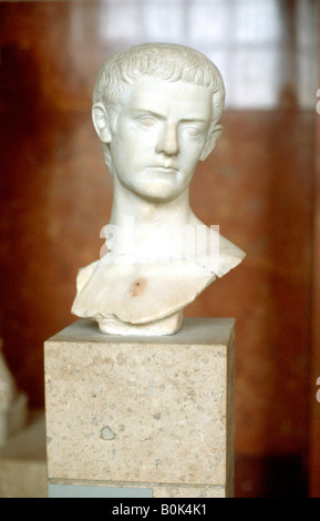 Marmorbüste von Kaiser Caligula. Künstler: unbekannt Stockfoto