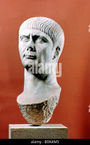 Leiter des Trajan, römischer Kaiser, 98-117 n. Chr.. Künstler: unbekannt Stockfoto