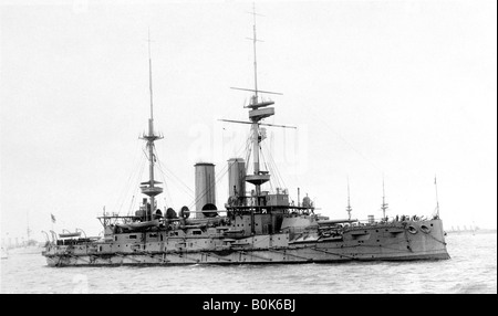 HMS "Bollwerk", britische Schlachtschiff, c1899-1914. Künstler: unbekannt Stockfoto