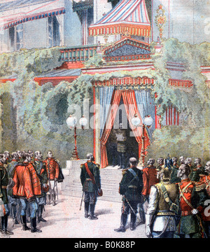 Ankündigung auf die Gesundheit von Zar Alexander i. von Russland, Liwadija-Palast, St. Petersburg, Russland, 1894. Künstler: Henri Meyer Stockfoto