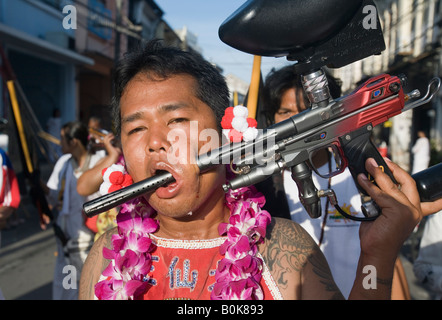 Phuket Vegetarian Festival - Phuket, Ko Phuket, THAILAND Stockfoto