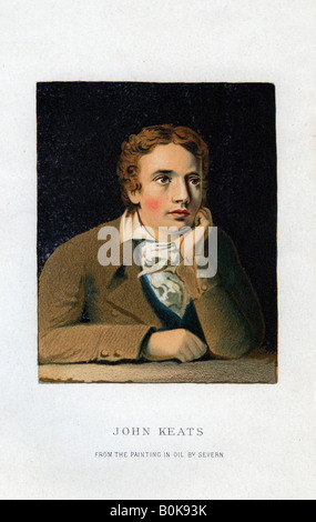 John Keats, englischer Dichter, 19. Jahrhundert. Künstler: unbekannt Stockfoto