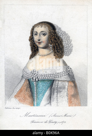 Anne Marie Martinozzi, 17. Jahrhundert Italienisch-französischen Aristokraten. Artist: Unbekannt Stockfoto