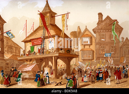 Die Shakespeare Jubiläum am Stratford-upon-Avon, c1850. Künstler: unbekannt Stockfoto