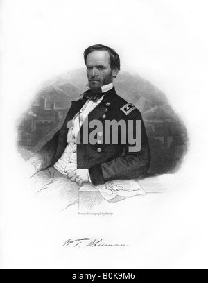 William Tecumseh Sherman, Union Allgemeine, 1862-1867. Artist: Brady Stockfoto