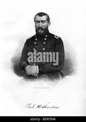 Philip Henry Sheridan, Union Allgemeine, 1862-1867. Artist: Brady Stockfoto