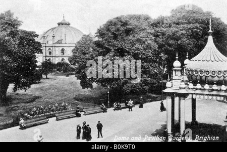 Dome und Pavilion Gardens, Brighton, Anfang des 20. Jahrhunderts. Artist: Unbekannt Stockfoto