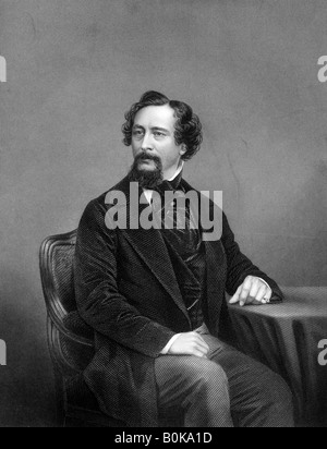 Charles Dickens, englische Schriftsteller aus dem 19. Jahrhundert. Artist: DJ Pfund Stockfoto