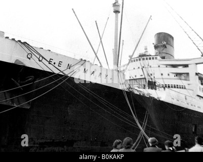 Ozeandampfer RMS "Queen Mary", 20. Jahrhundert. Künstler: unbekannt Stockfoto