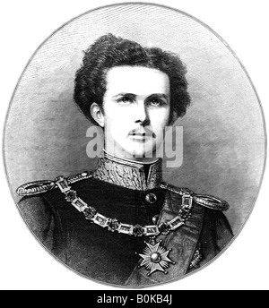 Louis II, König von Bayern, 19. Jahrhundert. Künstler: unbekannt Stockfoto