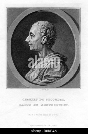 Charles de Secondat, Baron de Montesquieu (1689-1755). Artist: J Cook Stockfoto
