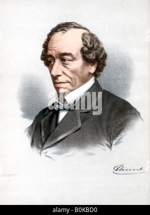 Benjamin Disraeli, 1st Earl of Beaconsfield, konservativen britischen Staatsmann, c 1890. Artist: Cassell, Petter & Galpin Stockfoto