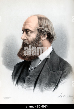 Robert Gascoyne-Cecil, 3 Marquis von Salisbury, englischer Staatsmann und Premierminister, c 1890. Artist: Cassell, Petter & Galpin Stockfoto