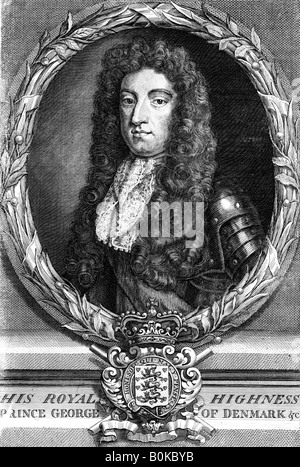 Georg von Dänemark, Prinzgemahl von Königin Anne von Großbritannien. Artist: N Parr Stockfoto