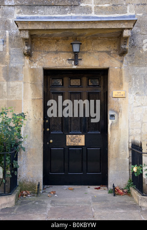 Eingangstür des Stadthauses in Chipping Campden Gloucestershire Vereinigtes Königreich Stockfoto