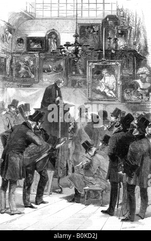 Bild Verkauf bei den Herren Christie und Manton, King Street, St James's, London, 1856. Artist: Unbekannt Stockfoto