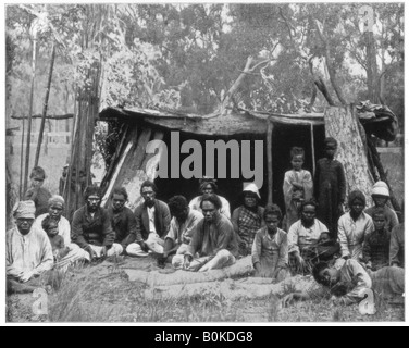 Ureinwohner von Queensland, Australien, aus dem späten 19. Jahrhundert. Artist: John L Stoddard Stockfoto