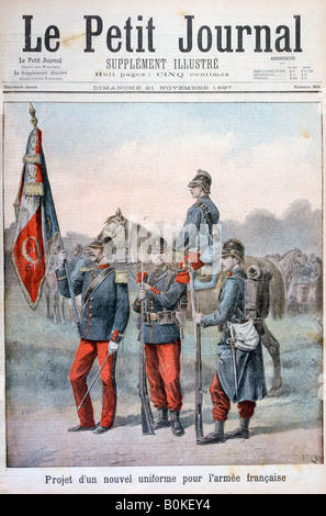 Vorgeschlagenen neuen Uniformen der französischen Armee, 1897. Künstler: Henri Meyer Stockfoto