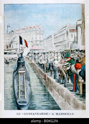 Die "Gustave Zede" kommt in Marseille, 1901. Künstler: unbekannt Stockfoto