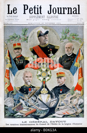 General Davout und Mitglieder des Rates der Légion d ' Honneur, 1901. Künstler: unbekannt Stockfoto