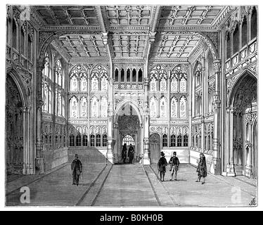 Lobby der Häuser der Commons, London, 1900. Künstler: unbekannt Stockfoto