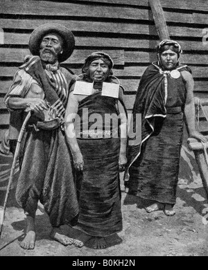Patagonischen Indianer, Argentinien, 1922. Artist: Unbekannt Stockfoto